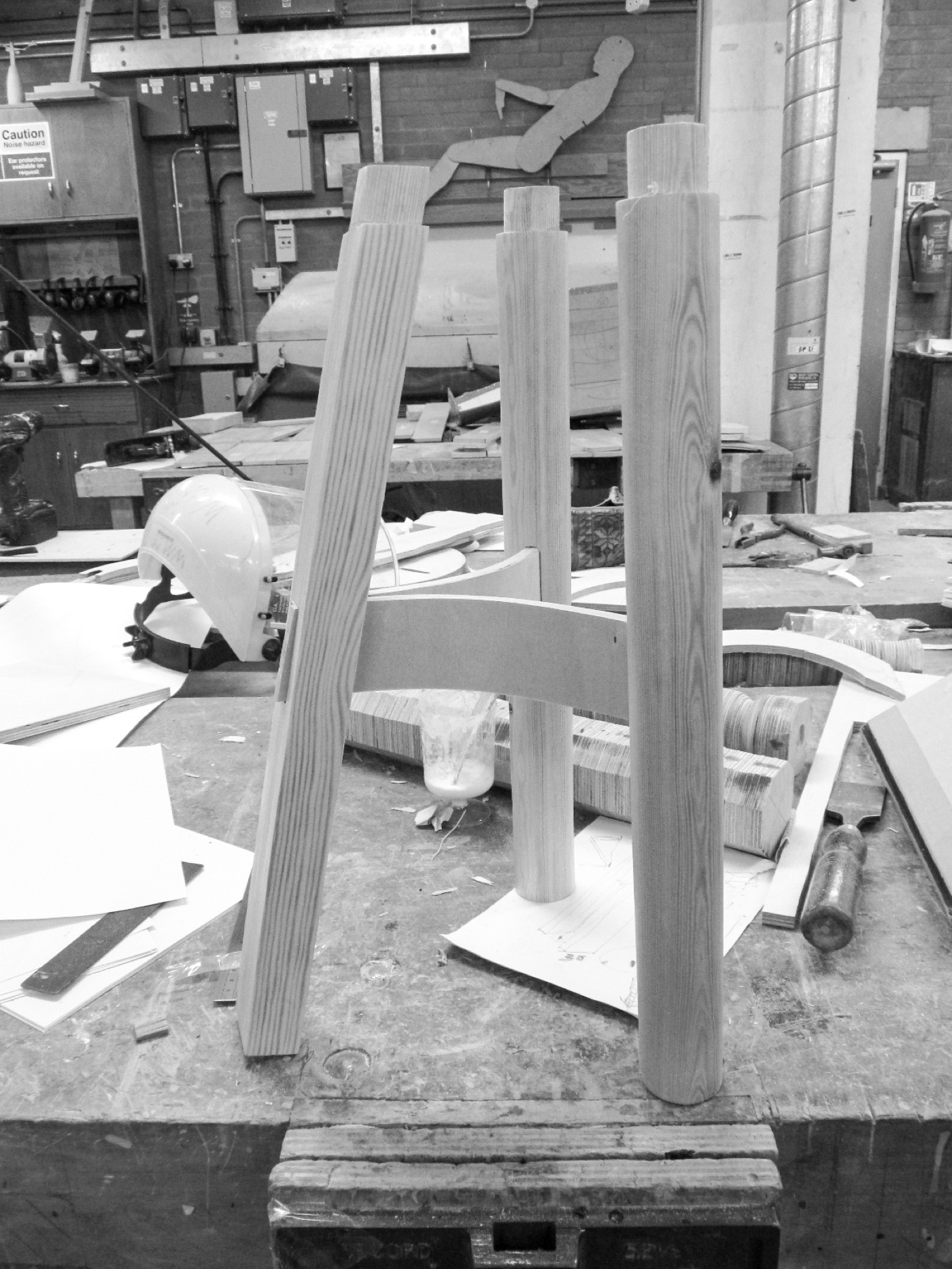 Stool seat detail